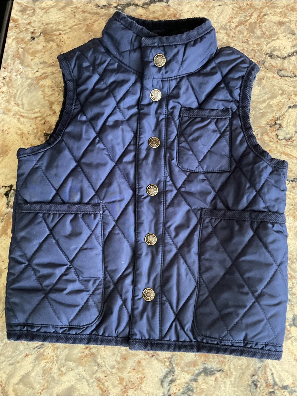 Janie and Jack Quilted Navy Vest size 2T